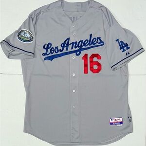 Los Angeles Dodgers Andre Ethier Majestic Authentic 50th Stadium Patch Jersey 56